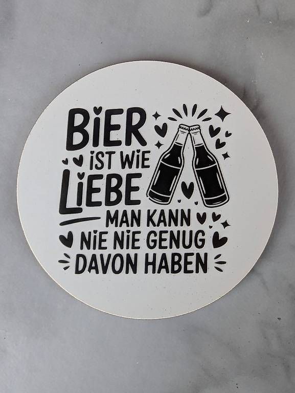 Untersetzer: Untersetzer mit Bier Spruch – Neu (gemäss Beschreibung) aus Wangenried von Handmade68 3