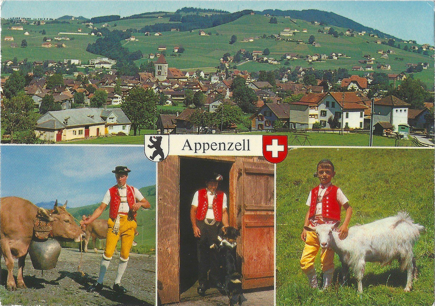 Ansichtskarten: 4-Bilder Ansichtskarte  Appenzell – Gebraucht aus Bütschwil von Jackson1A