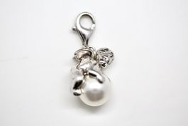 Silber Anhänger "Engel mit Perle"