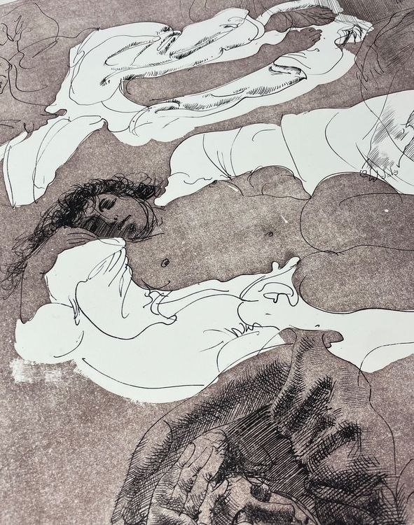 Hans Erni  grosse Lithographie im Druck signiert  Gr.76x56cm 2