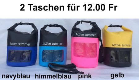 2 Stk Dry Bag Wasserdichte Tasche 20 lt in 4 Farben