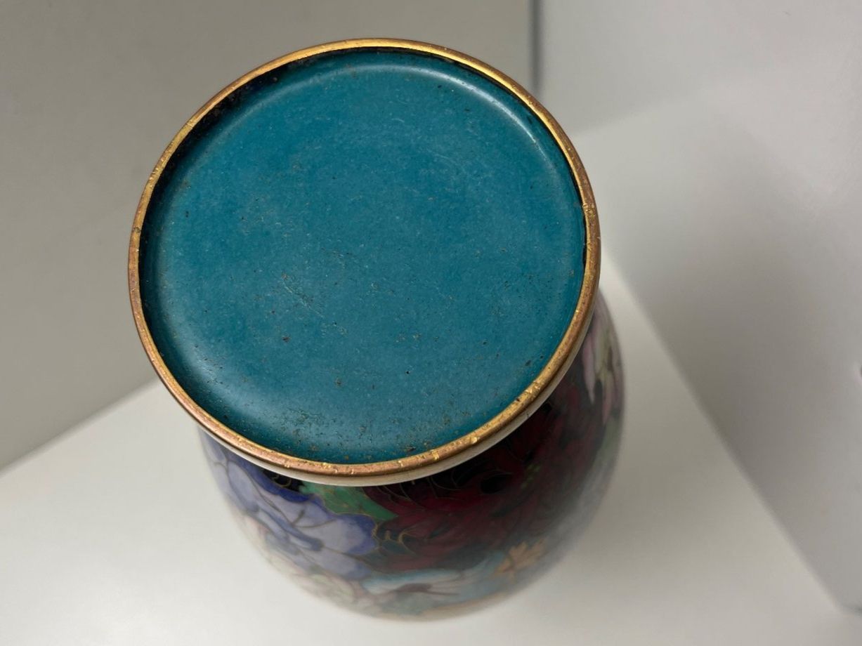 Vasi & Recipienti: Cloisonné Emaille Vase mit Blumenmuster – Usato da Sirnach venduto da oli_82kd 4