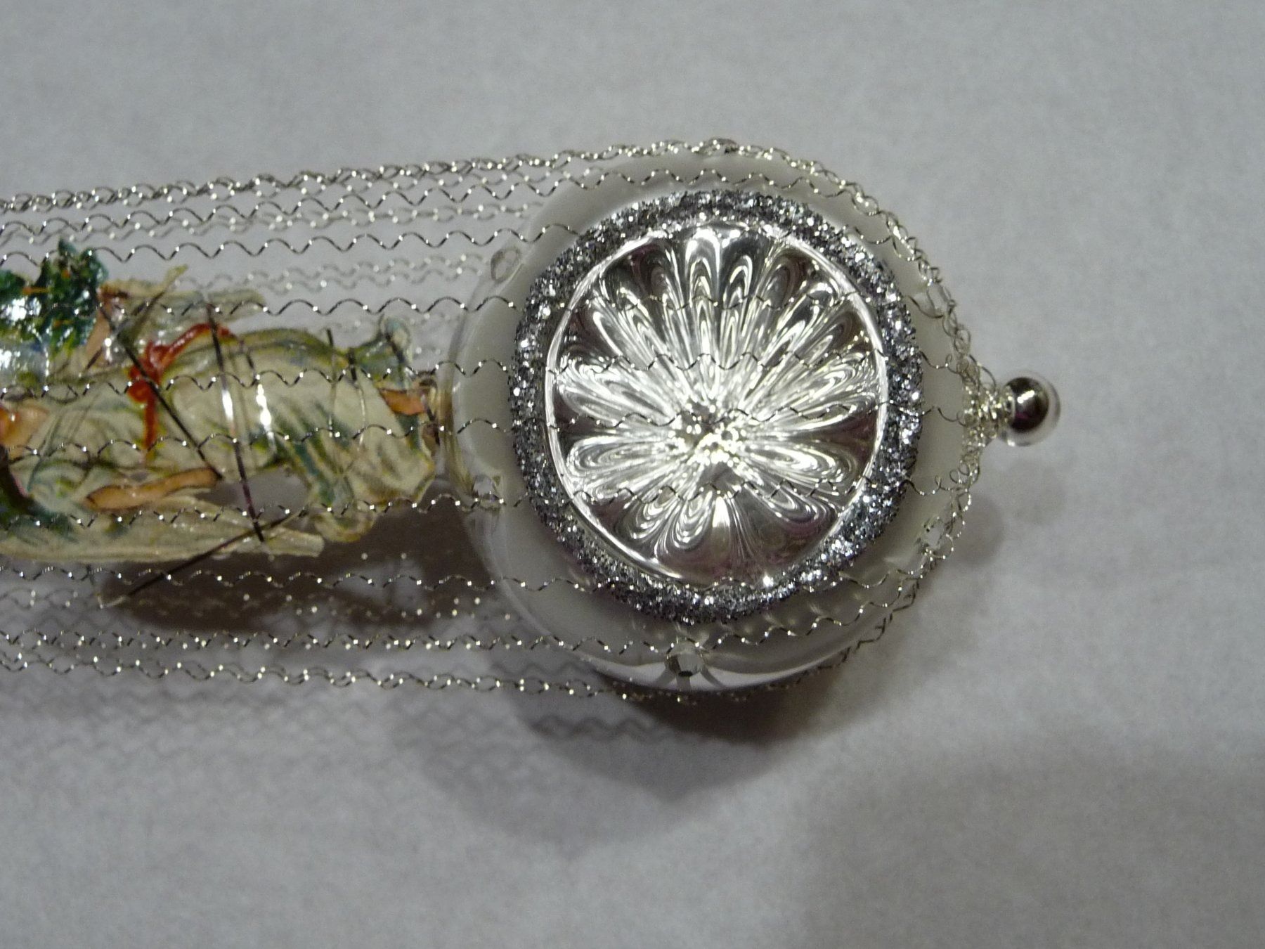 Tutte le decorazioni: Nostalgischer Christbaumschmuck silbern mit Engel, Einstich – Nuovo e nell'imballaggio originale da Alpnach Dorf venduto da marvo 3