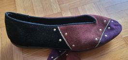 Damen Ballerinas Leder mix, Gr. 38