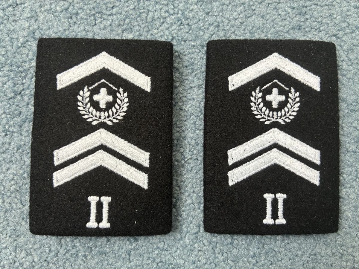 Schweizer Armee Placchette & Badge: Patten Adjutant schwarz – Nuovo (secondo la descrizione) da Gutenswil venduto da Antiques77