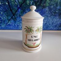 Antiker Apotheker-Behälter "Ung. ad Labies", Rarität!