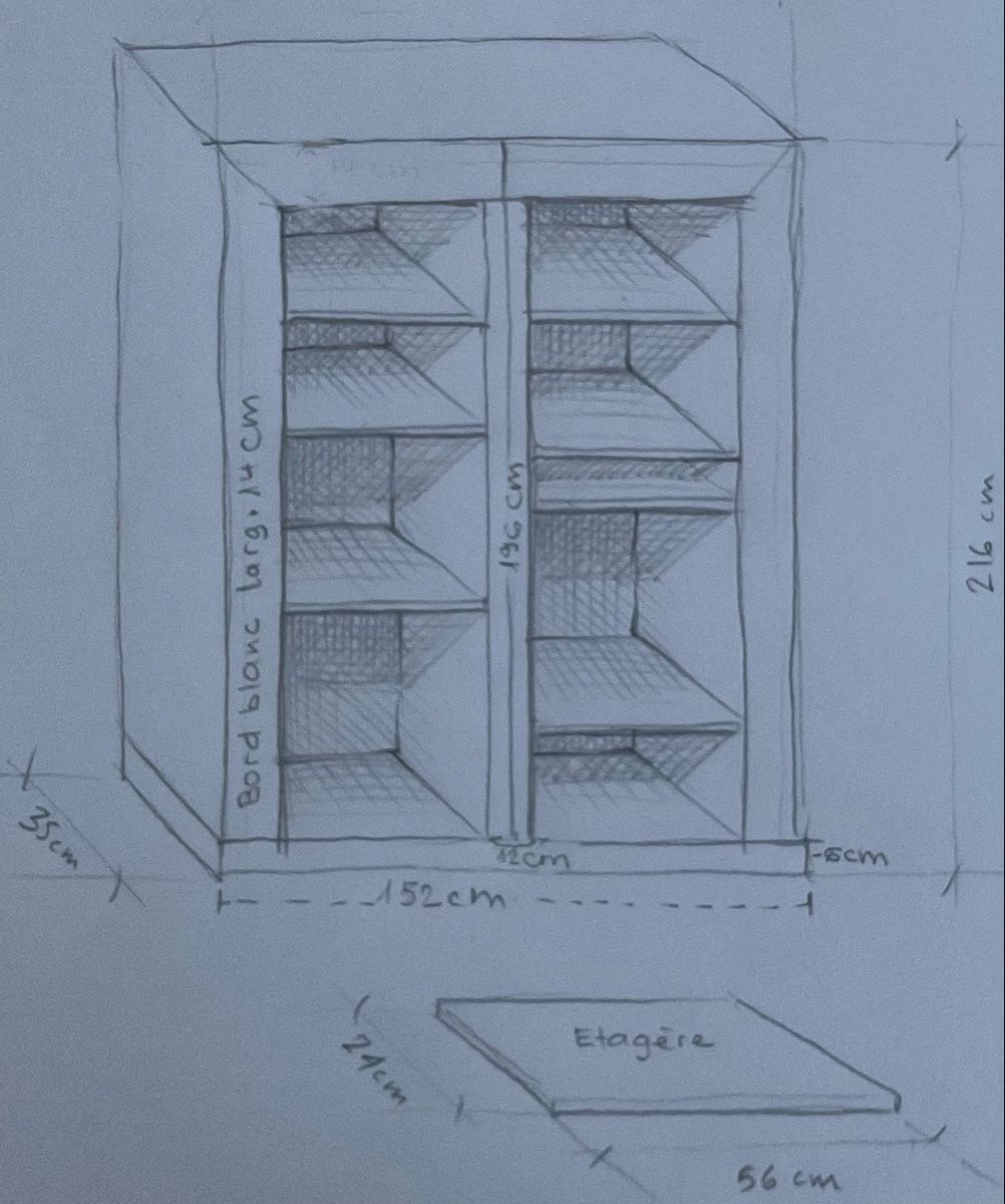 Scaffali: Bibliothèque double en noyer massif – Usato da Corseaux venduto da Mililaforet75 7