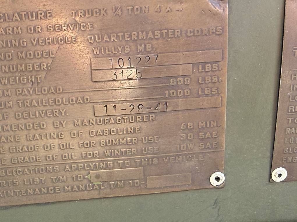 Jeep Autos: Willys MB "Slat Grill" Veteran – D'occasion à Illnau par Bugak 4