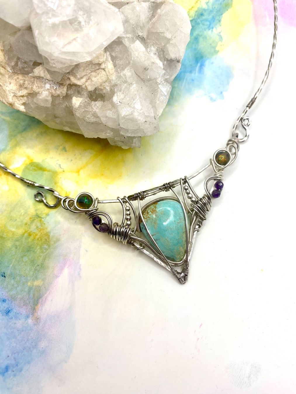 Catenine: Türkis, Opal Silbercollier – Nuovo (secondo la descrizione) da Solothurn venduto da Kiki_Di 1