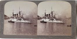 Stereofoto Underwood, Russland, Kriegsschiff
