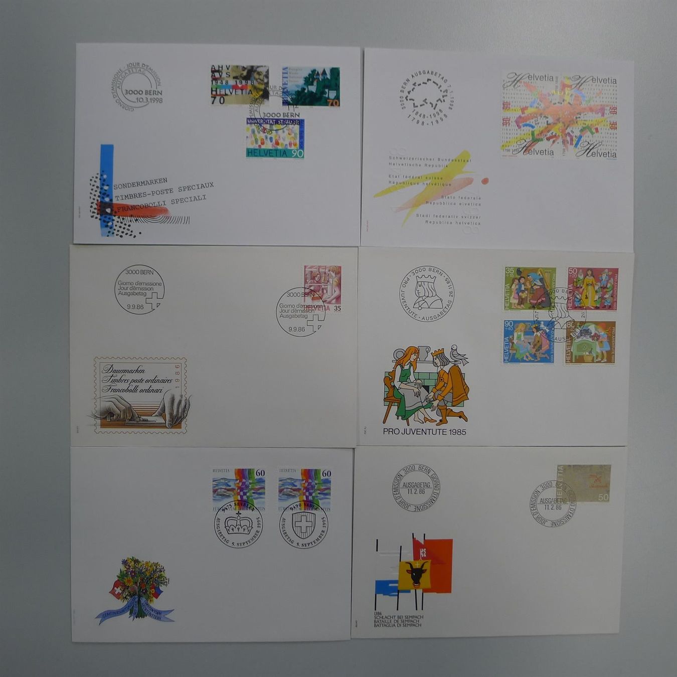 Tutti i francobolli: 100 FDC's mit Einzelmarken oder komplette Sätzen - günstig! – Usato da Sursee venduto da Luzernerraute 1