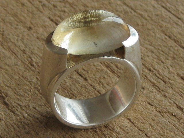 Anelli: Vintage Ring Silber 925 Citrin / Gr. 57 – Usato da Ermatingen venduto da Decovin 6