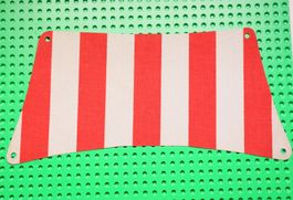 LEGO® Cloth Sail 30 x 15 Bottom with Red Thick Stripes Patt