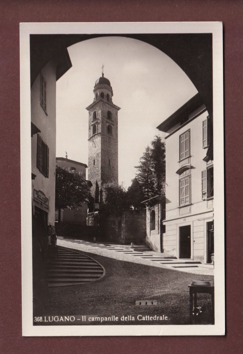 Cartoline postali: LUGANO - Il campanile della Cattedrale – Usato da Pully venduto da nicecards-shop