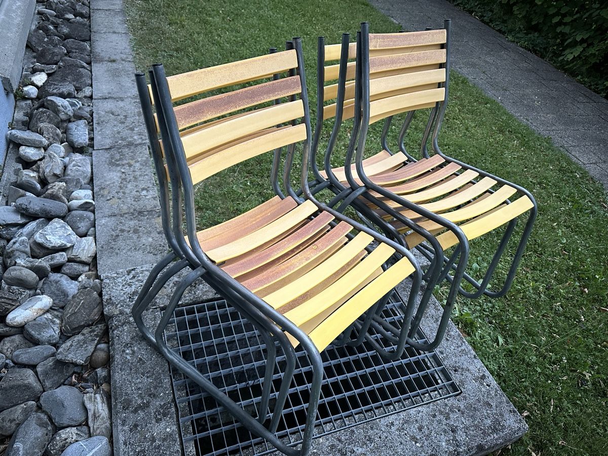 Stühle: 7x Schaffner oder Bättig Vintage Stühle mit Kufen Outdoor  – Gebraucht aus Niederurnen von KEVIN078 6