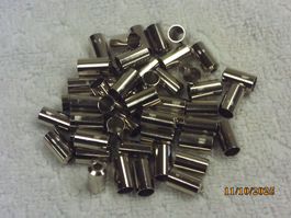 50x Kabelendhülse 5,5mm vernickelt für Kabelzug Bowdenzug