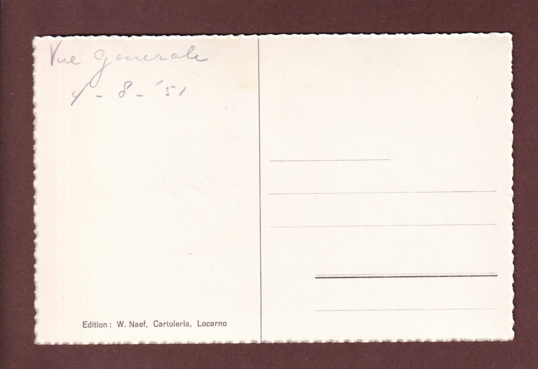 Cartoline postali: LOCARNO - 1951 – Usato da Pully venduto da nicecards-shop 1