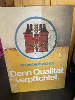 Feldschlösschen Werbetafel aus Holz, gross, grösser