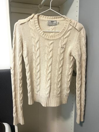 Thomas Burberry Strickpullover cremefarben XS Zopfm