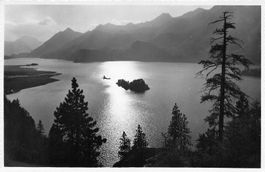 Silsersee (GR) Abend am Silsersee gegenüber der Malojastrass