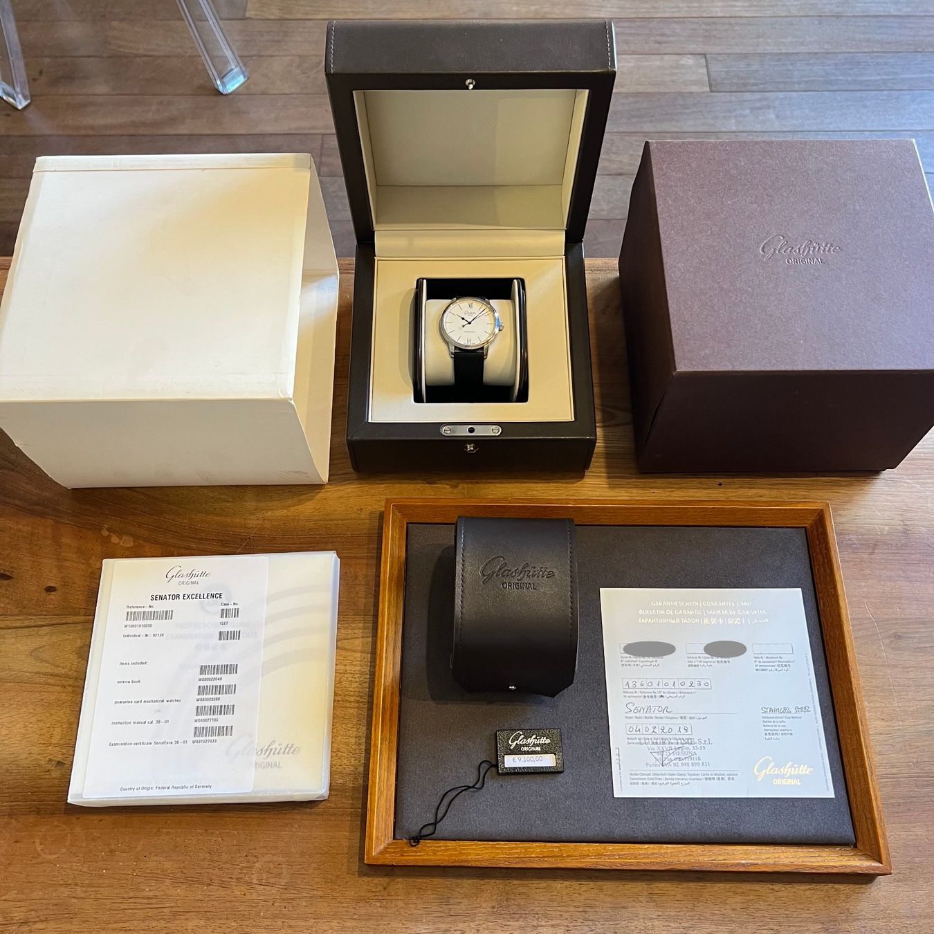 Glashütte Orologi: Glashütte Senator Full Set 1-36-01-01-02-61 – Usato da Carouge GE venduto da Watchaser 9