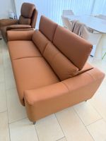 Sofa 3-Sitzer NARWIK Echtleder Goldbraun