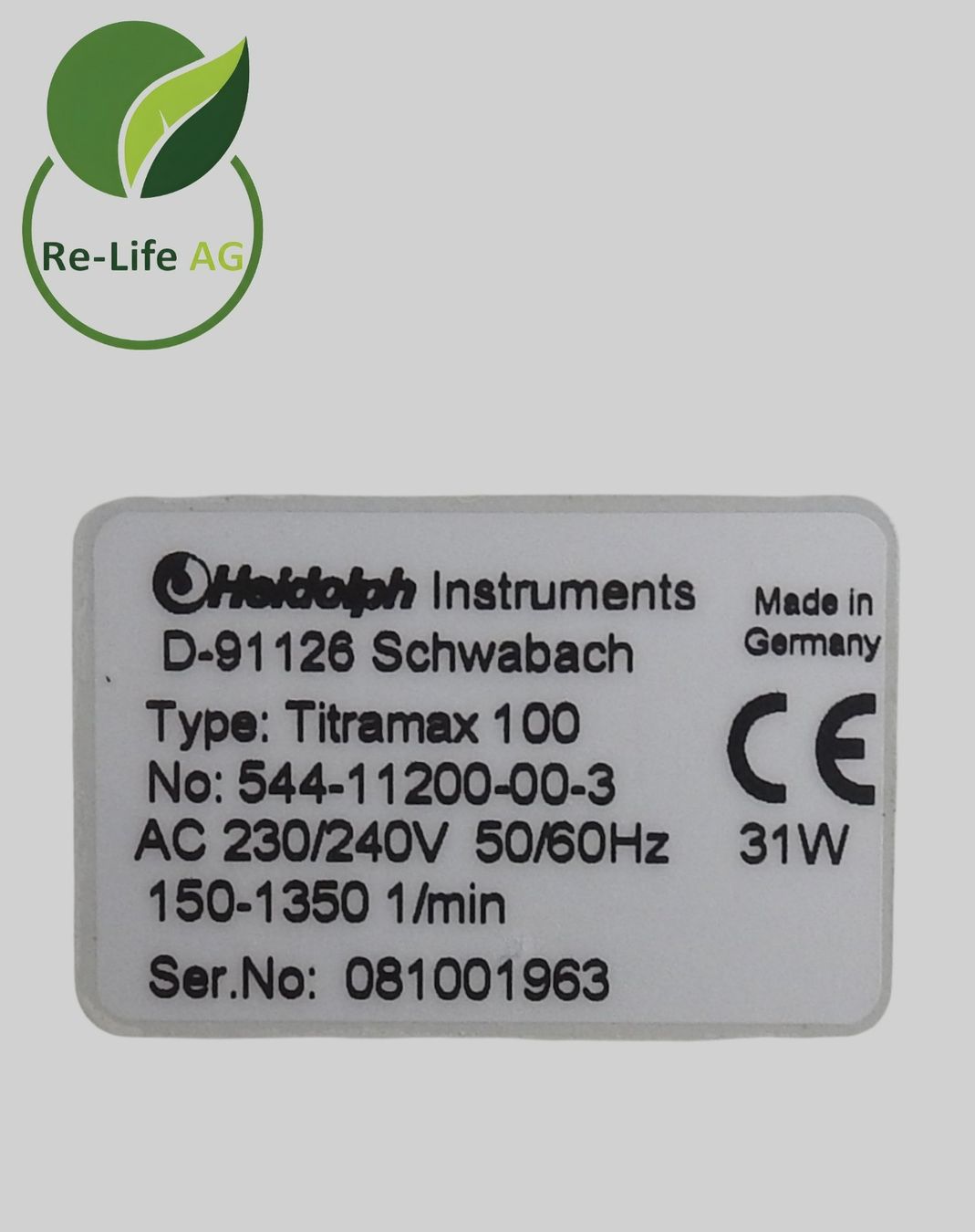 Tutte le macchine: Heidolph Titramax 100 – Usato da Reinach BL venduto da Re-LifeAG_Labor 5