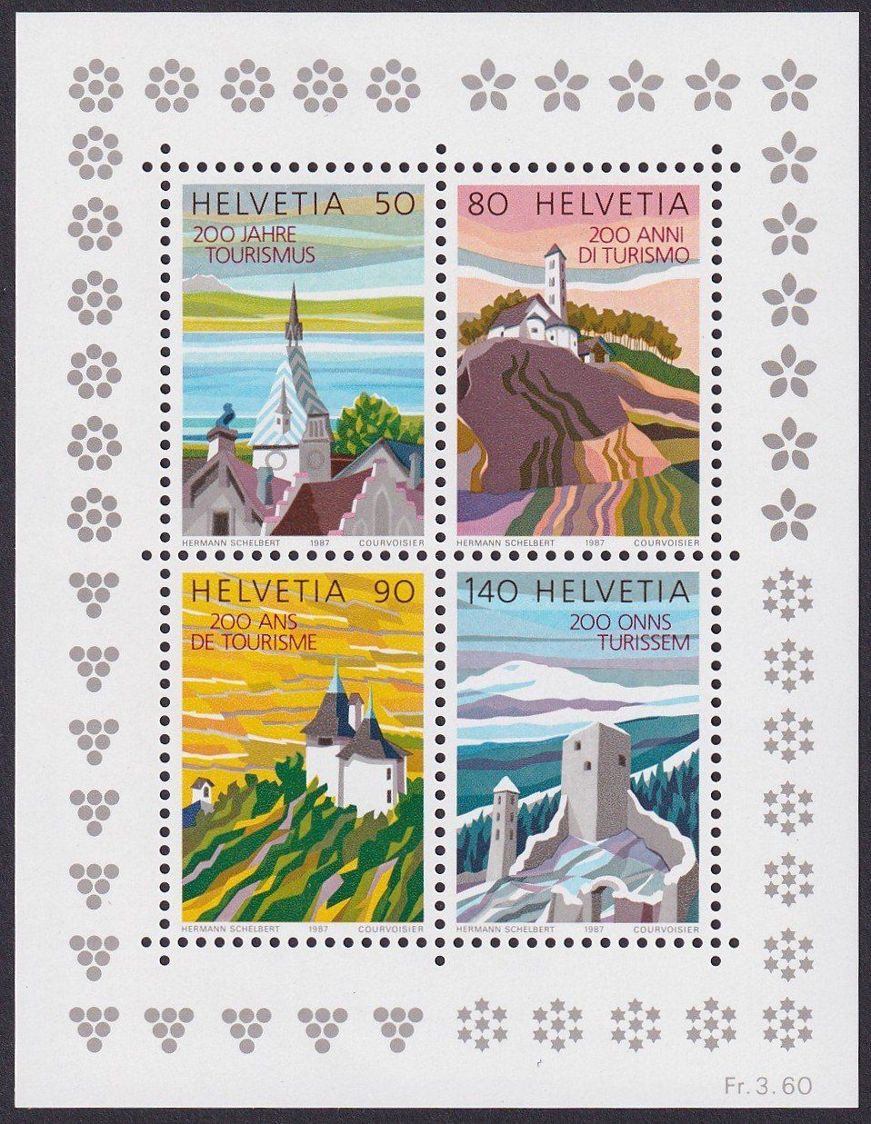 Tutti i francobolli: 1987, Tourismus Block 757x, postfrisch ** FW: 3.60 – Nuovo (secondo la descrizione) da Ebikon venduto da SilvioFreund