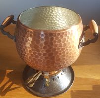 Vintage Rechaud mit Kupferpfanne