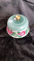 Langenthal  Porzellan M. Stüdli Rosenmotiv Vintage Dose grün