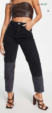 Trendyol Mom Jeans High Waist schwarz Gr. 36