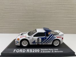 Ford RS200 Sweden Rally 1986 Modellauto 1:43 Top 