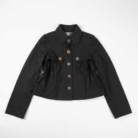 Veste Burberry London Blue Label Noir Col Claudine - M #118