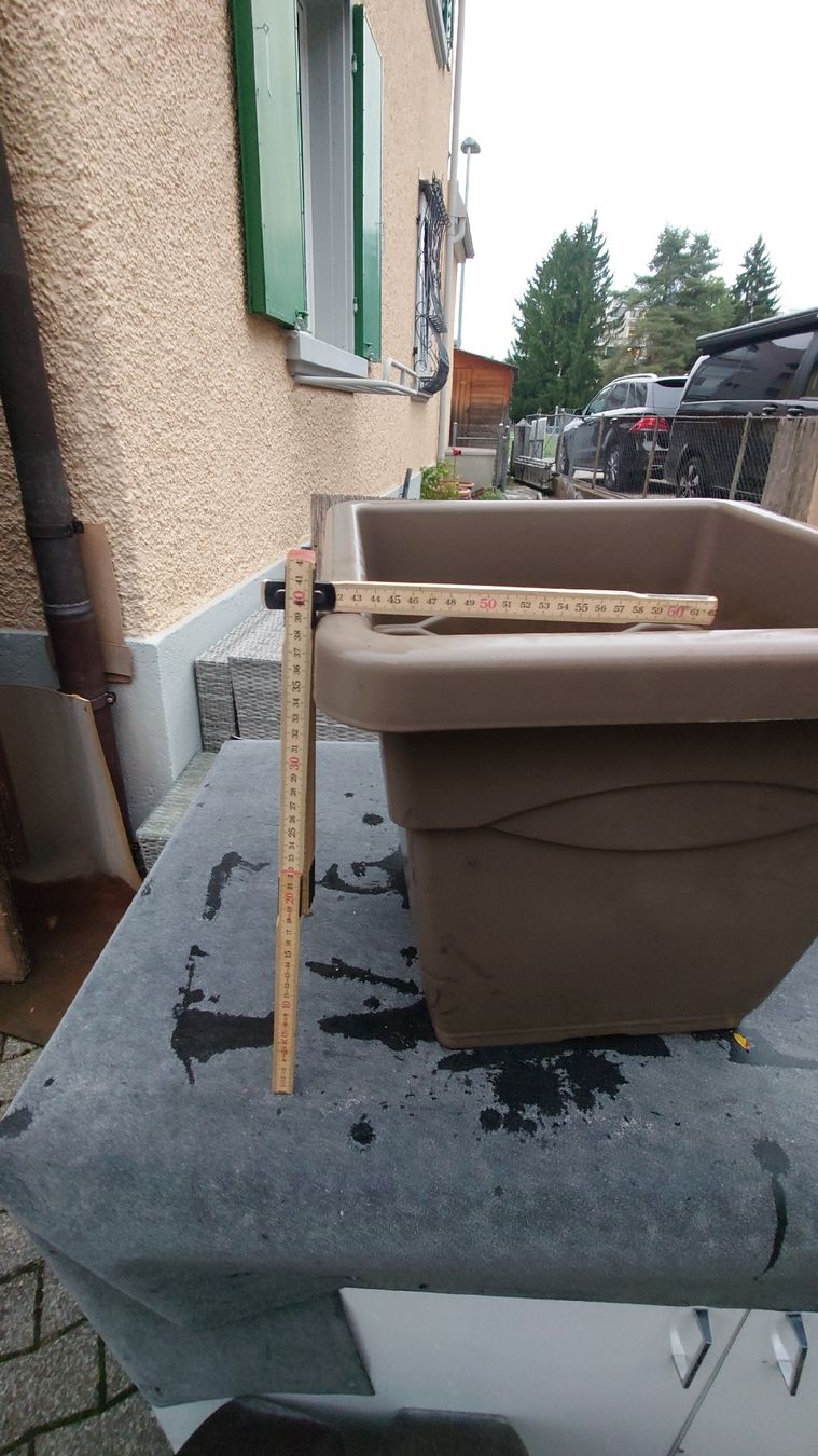Box contenitori: 3er Set Topf, Pflanzentopf, eckig, Kunststoff, Braun – Usato da Dübendorf venduto da DCest 1