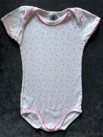 Petit Bateau Body mit Punkten & korallroter Ziernaht