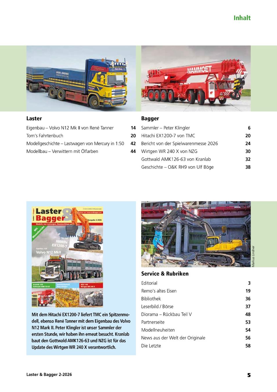 Revues & Magazines: Laster & Bagger 2-2026 – Neuf avec emballage d'origine à Urtenen-Schönbühl par BAGGERMODELLE 1