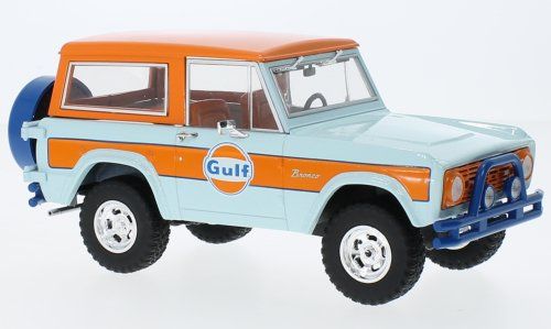 Modellino Greenlight 1/24 Ford Bronco Shell Oil 1977, Colore Giallo/rosso/bianco, Nuovo