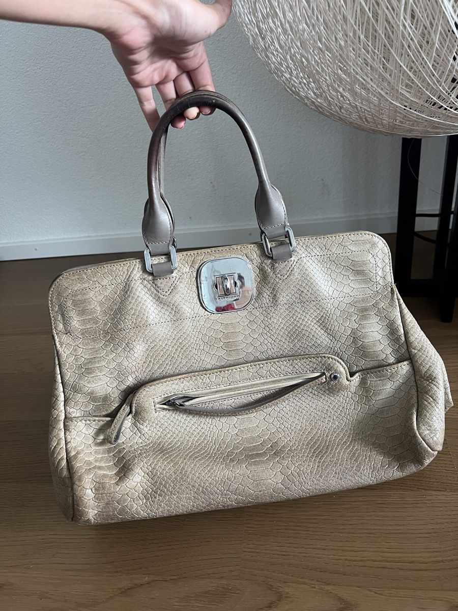 Longchamp Taschen für Damen: Sac Longchamp Gatsby - cuir serpent & intérieur léopard – Gebraucht aus Lausanne von Stephaniesdressing 1