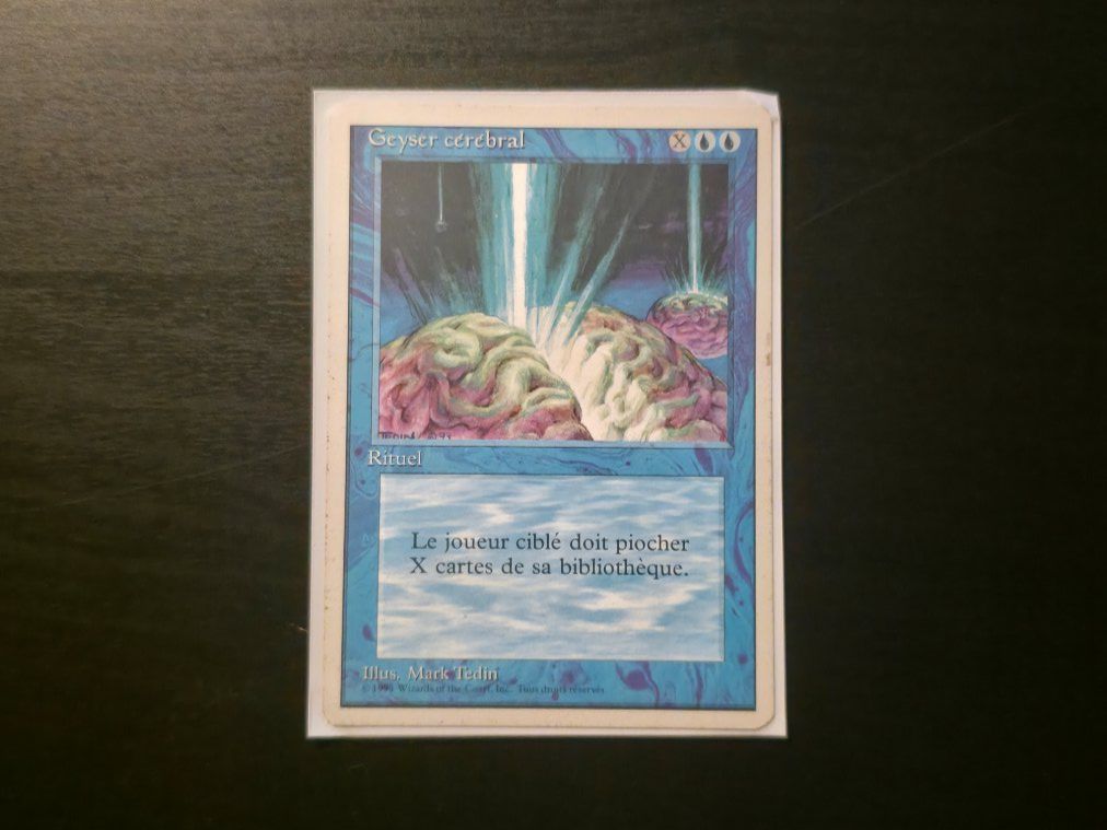 Magic The Gathering Carte collezionabili: Magic - Geyser cérébral – Foreign White Bordered – played – Usato da La Tour-de-Peilz venduto da val_h8g8