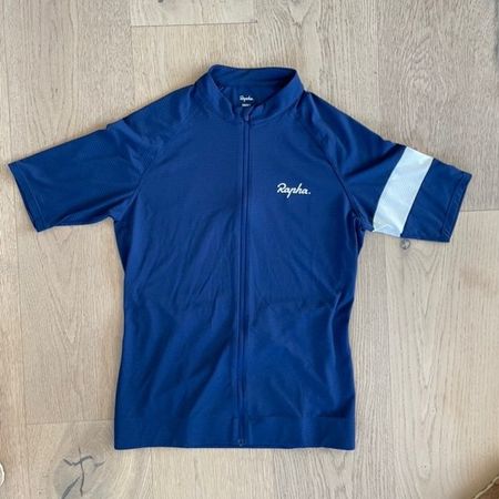 Velo Trikot, Rapha Core Jersey Damen Grösse S, Navy Blau