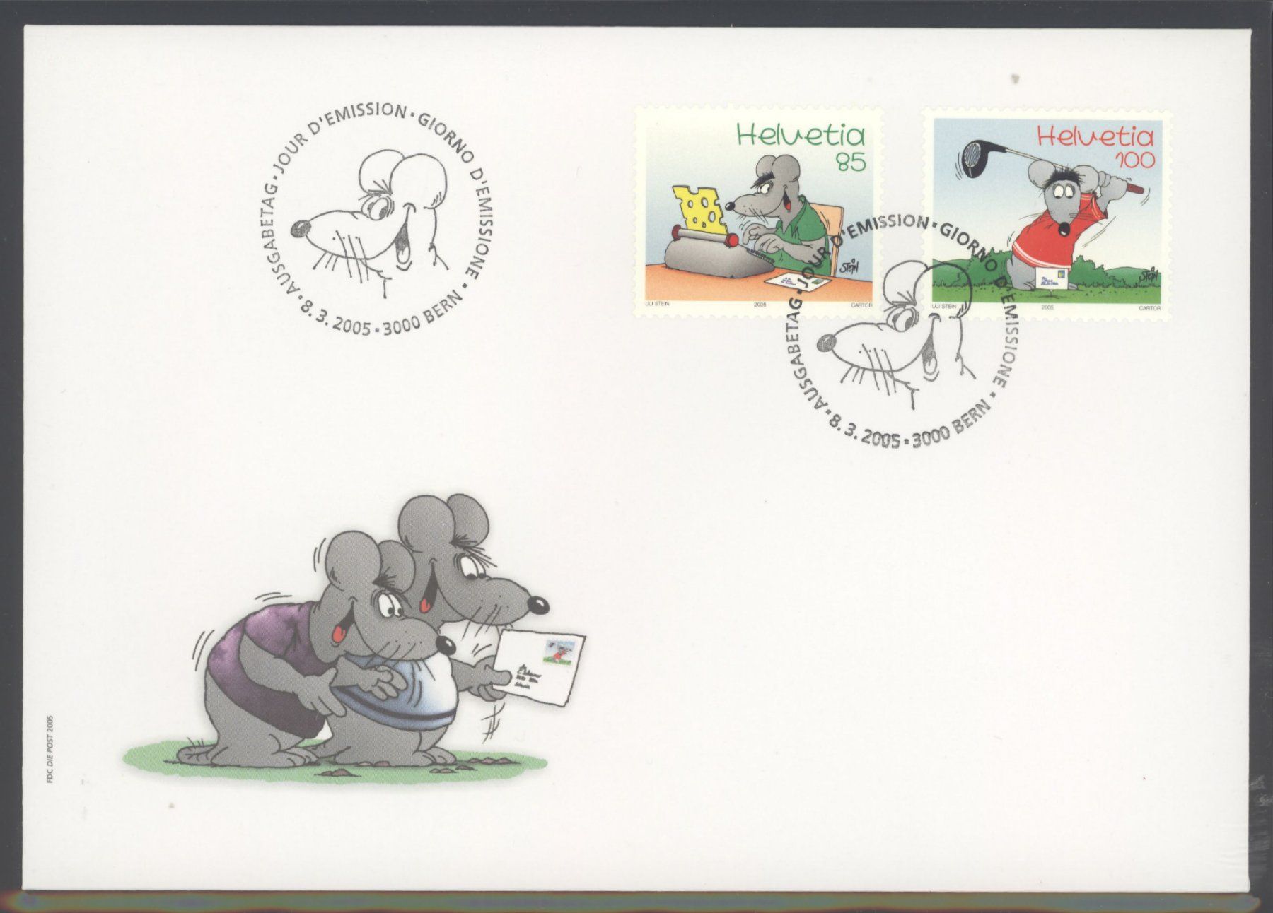 Tutti i francobolli: 2005, FDC, Sondermarken Comics – Usato da Willisau venduto da Vollstempel