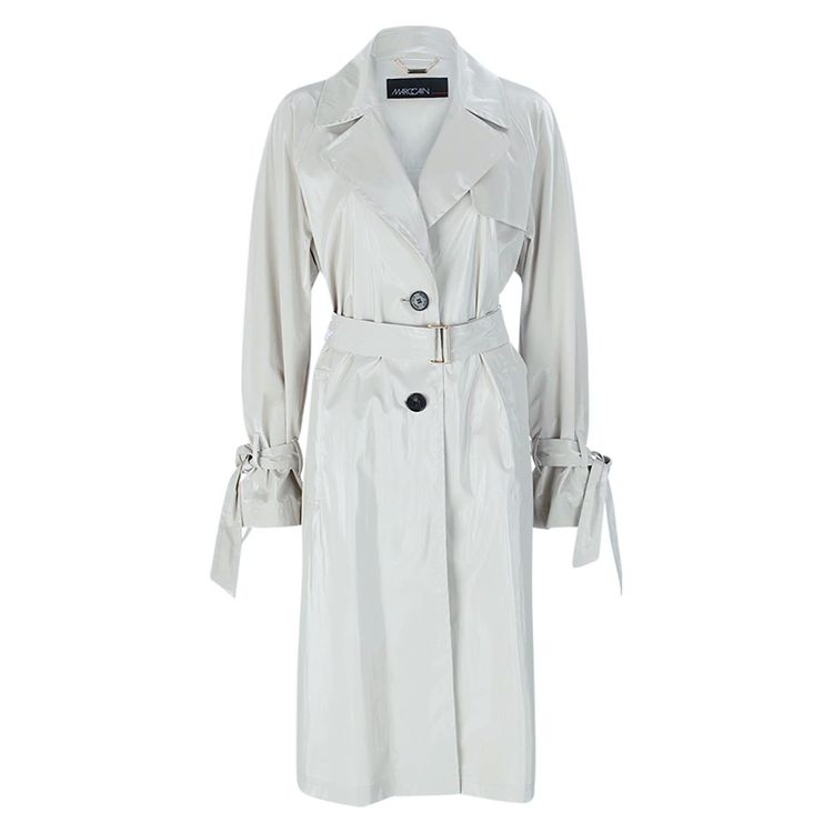 Trenchcoat MARC CAIN Mantel L 40 wie M S off white weiss NEU (Neu