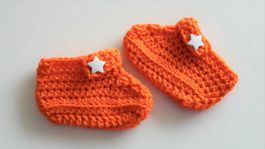 Babyfinkli gehäkelt_13. Gr. 3-6 Monate.