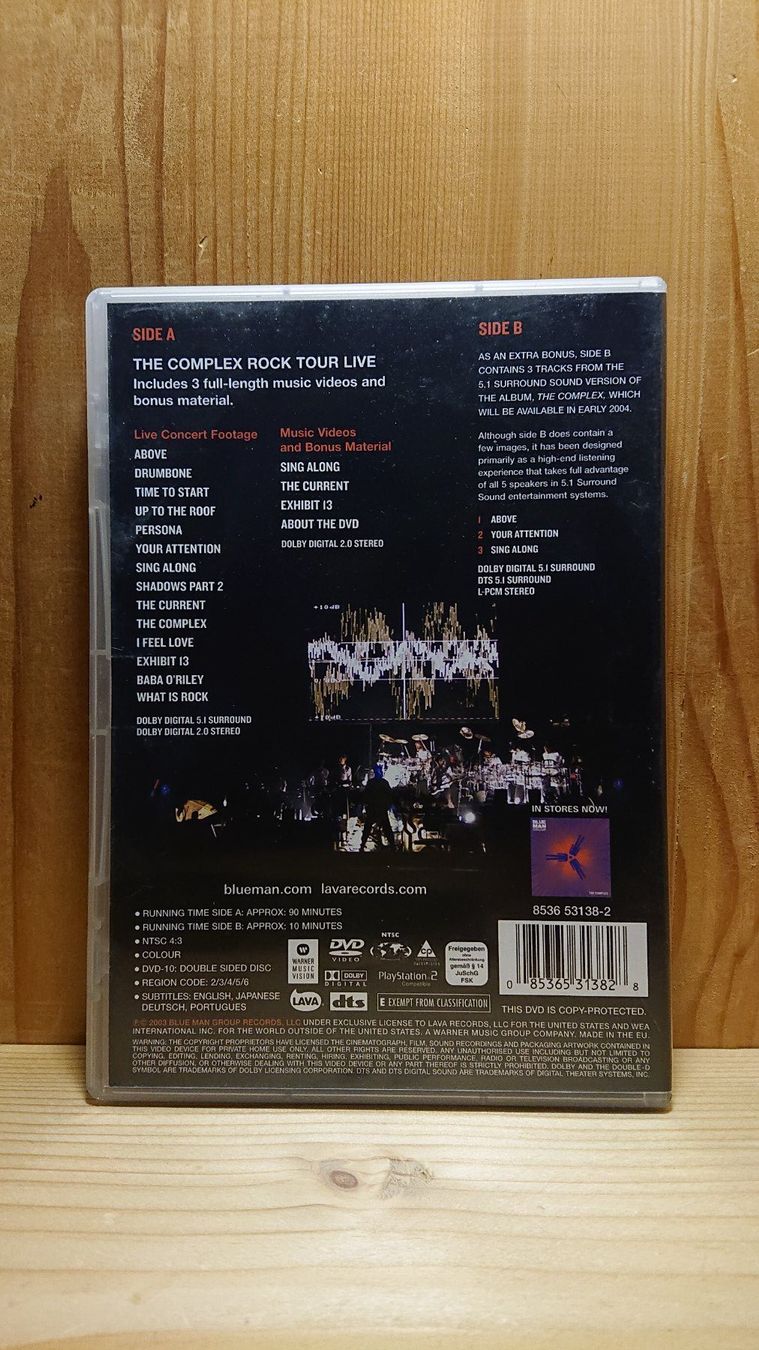Tutti i DVDs: BLUE MAN GROUP The Complex Rock Tour LIVE auf DVD – Usato da Wilderswil venduto da Exebub 1