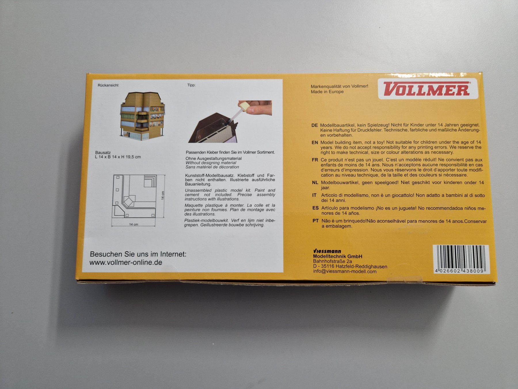 Vollmer Modellini di ferrovie: Vollmer 43800 H0 City-Eckhaus – Nuovo e nell'imballaggio originale da Volketswil venduto da ziz27 1