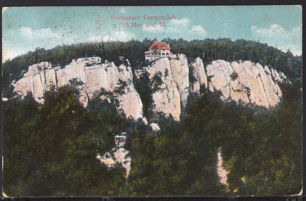 Restaurant Gempenfluh 1918 Feldpost: 15 cm HAUBITZ BTTR 8 (Gebraucht ...