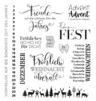 Silikonstempel Fröhliche Weihnachten überall