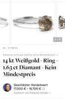 1.63ct Diamant(unbehandelt) Ring NEU mit Zertifikat