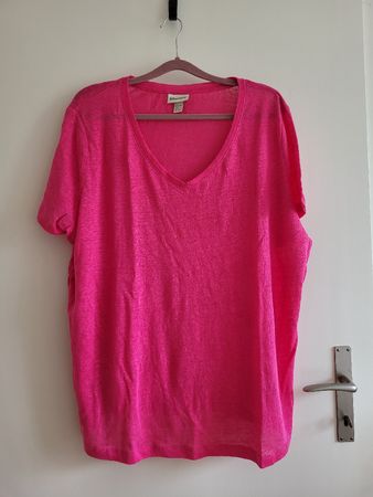 BONPRIX TShirt pink 100% Leinen Gr. 46 neuwertig