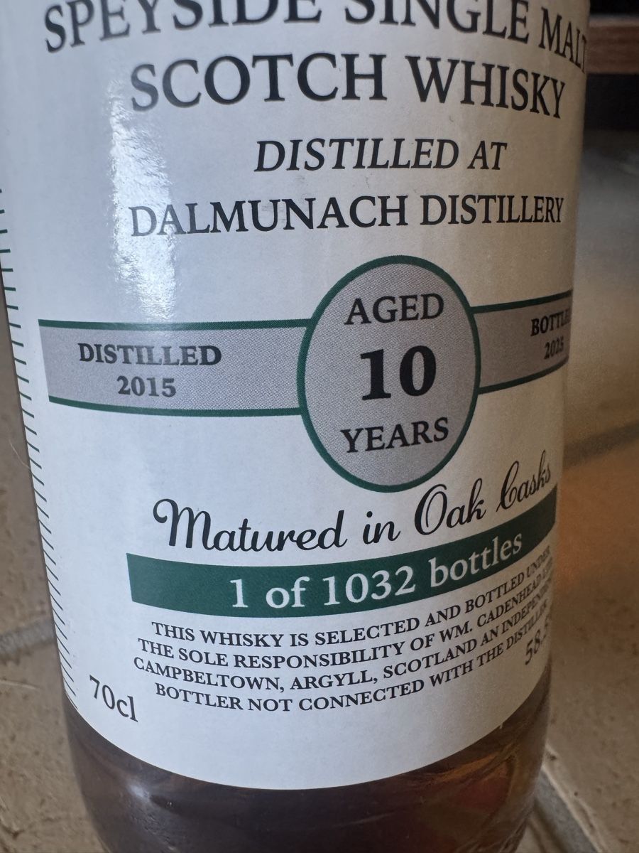 Bevande alcoliche: Cadenhead's  10 J. 58.5%vo – Nuovo e nell'imballaggio originale da Hergiswil NW venduto da wert721 2